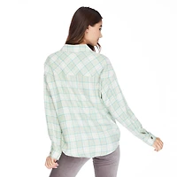 Chemise en flanelle surdimensionnée No Boundaries pour femmes