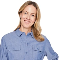 Robe-chemise tissée Iyla pour femmes Tailles P-TTG