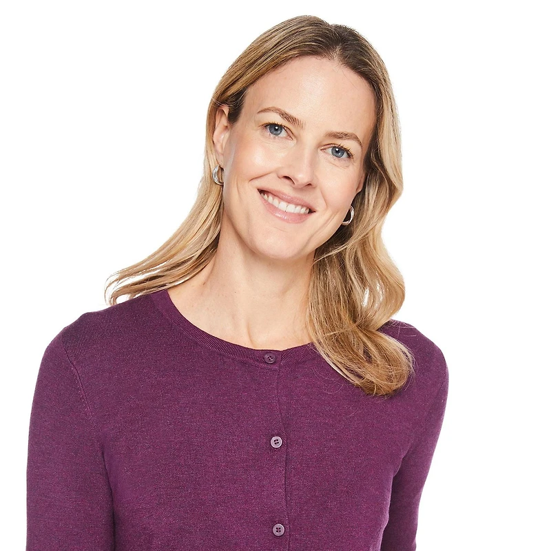 Iyla Women's Classic Long Sleeve Cardigan, Sizes S-XXL