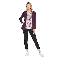 Cardigan trompe-l’œil Iyla pour femmes Tailles P-TTG