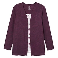 Cardigan trompe-l’œil Iyla pour femmes Tailles P-TTG