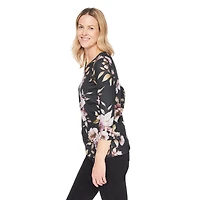 Haut en hacci à manches ¾ Iyla pour femmes Tailles P-TTG