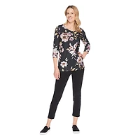 Haut en hacci à manches ¾ Iyla pour femmes Tailles P-TTG