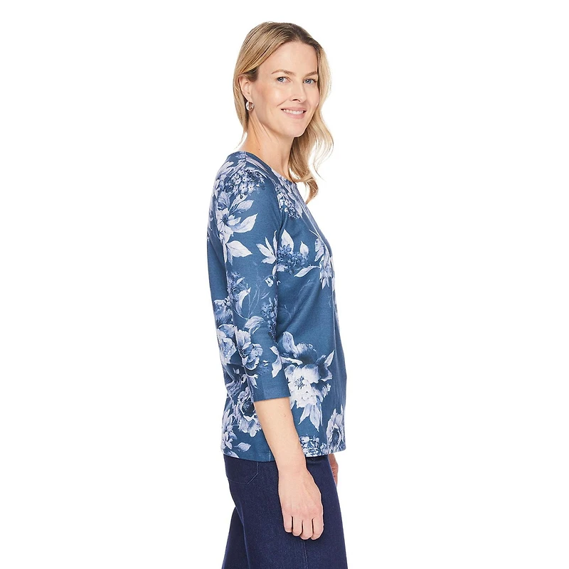 Iyla Women's 3/4 Sleeve Hacci Top