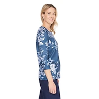 Iyla Women's 3/4 Sleeve Hacci Top