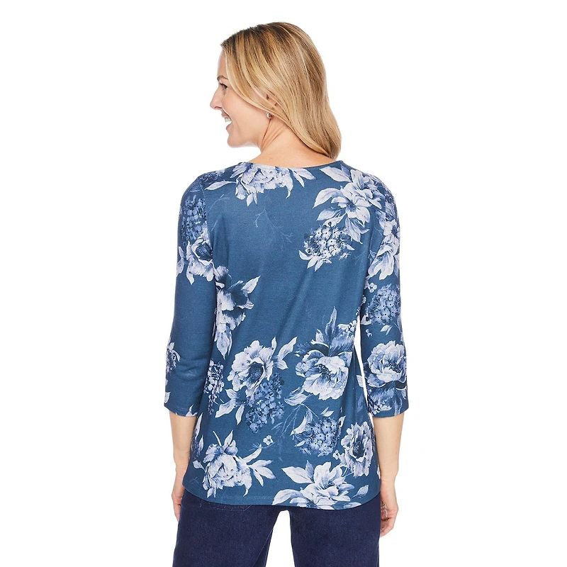 Iyla Women's 3/4 Sleeve Hacci Top