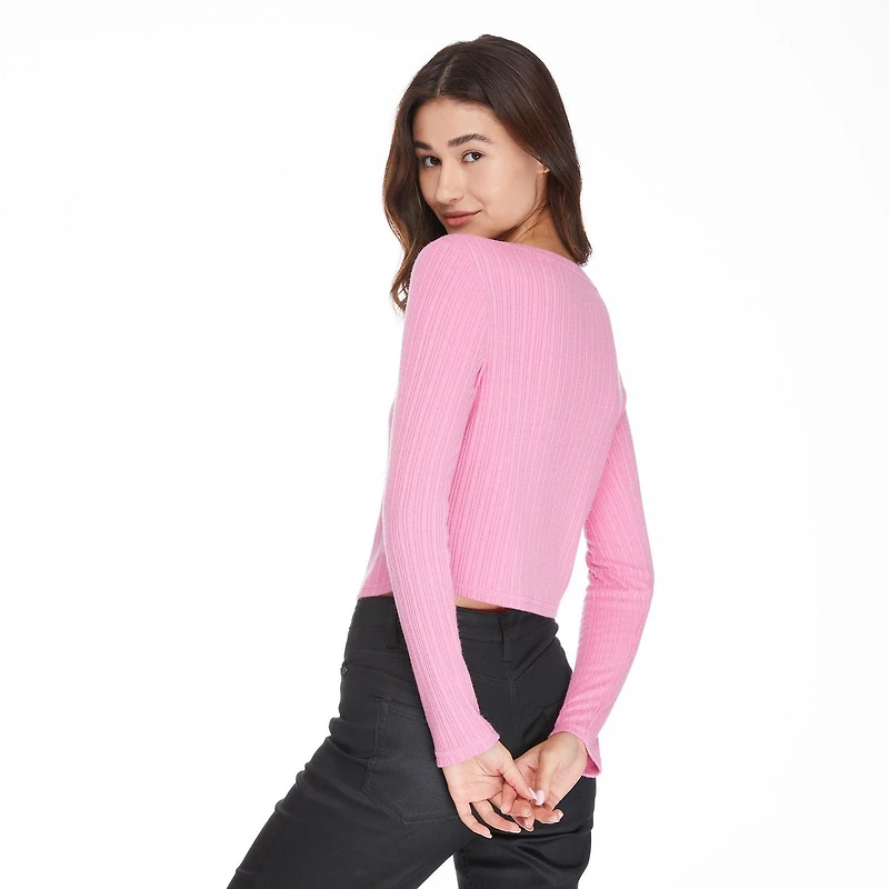 Cardigan boutonné à l’avant No Boundaries pour femmes