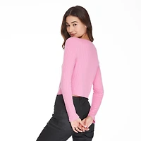 Cardigan boutonné à l’avant No Boundaries pour femmes