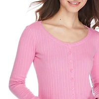 Cardigan boutonné à l’avant No Boundaries pour femmes