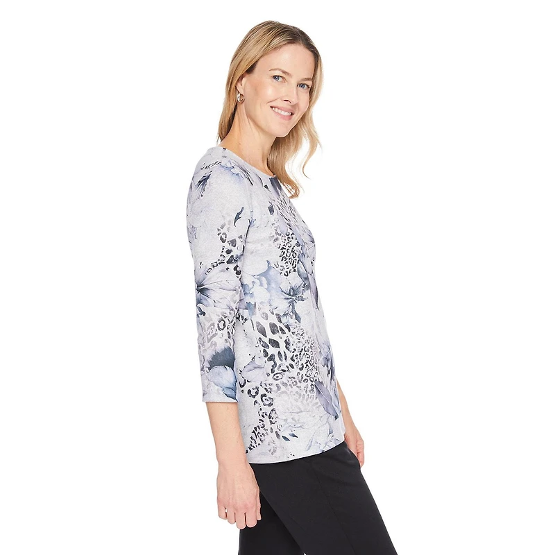 Iyla Women's 3/4 Sleeve Hacci Top