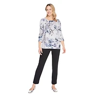 Iyla Women's 3/4 Sleeve Hacci Top