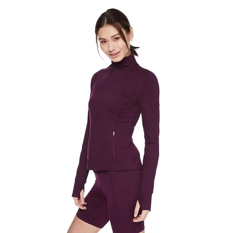 Manteau performance zippé sur la longueur Athletic Works pour femmes Tailles TP–TTG