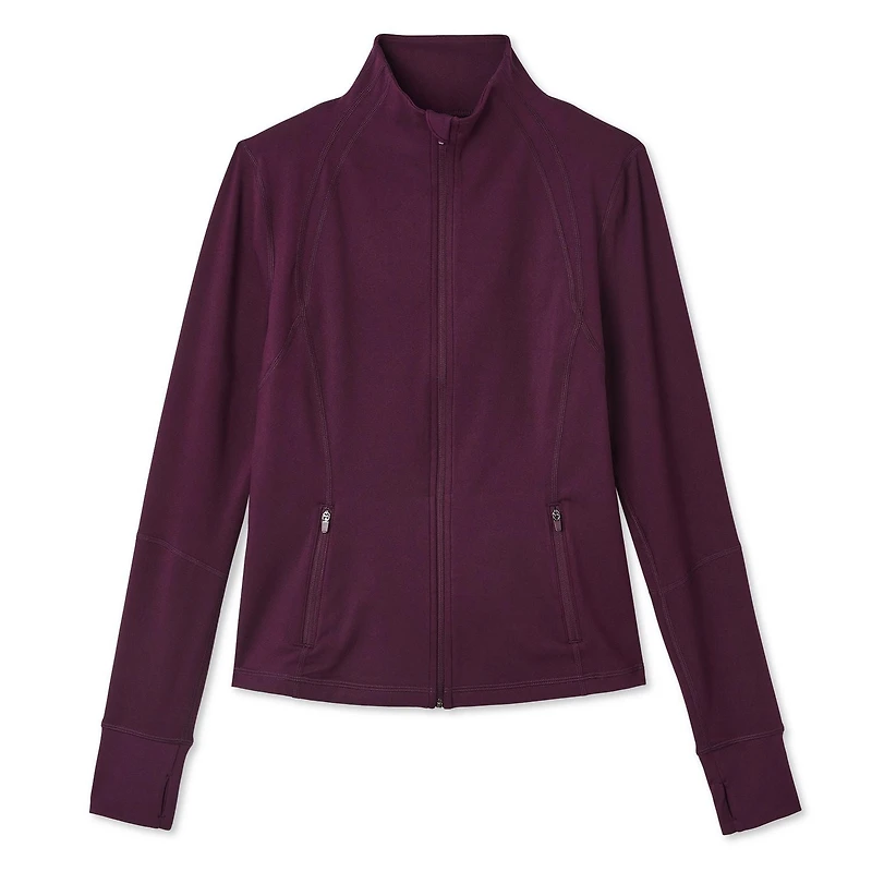 Manteau performance zippé sur la longueur Athletic Works pour femmes Tailles TP–TTG