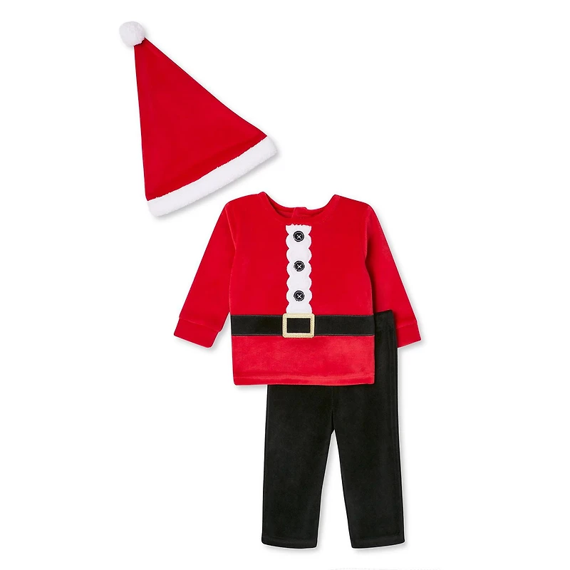 George Baby Boys' Holiday Top, Pant, and Hat 3-Piece Set