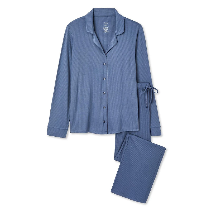 George Women's Notch Collar Pajama 2-Piece Set, Sizes XS-XXL