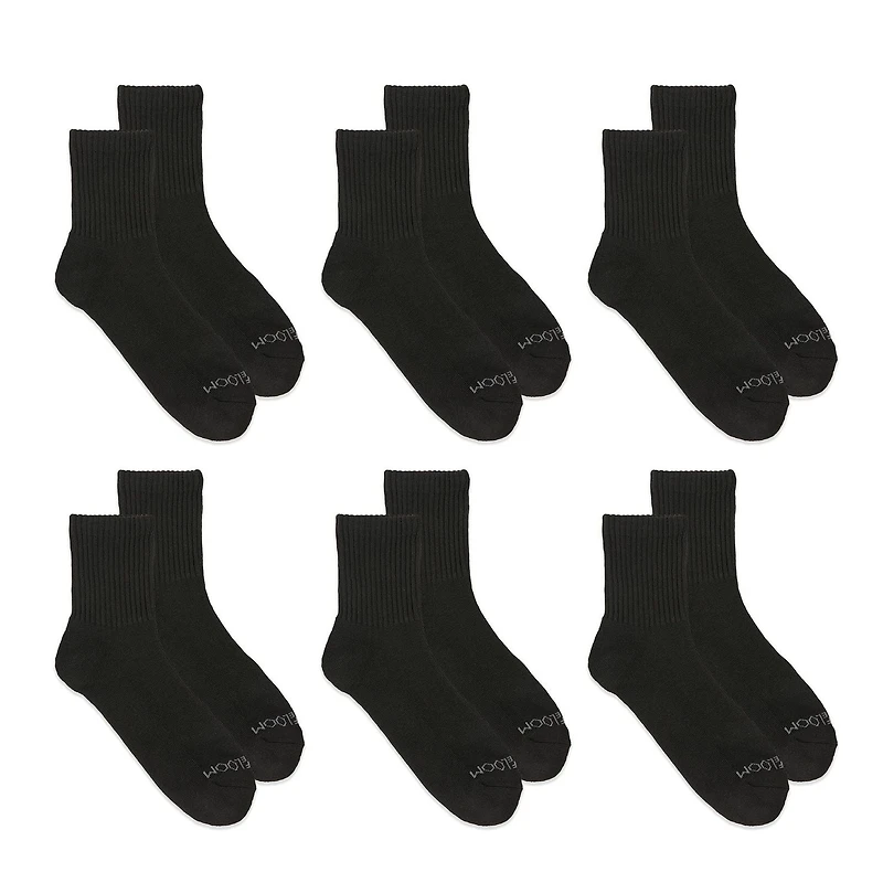 Chaussettes mi-mollet Fruit of the Loom All Day Comfort pour femme, tailles 35-41 (lot de 6) Chaussettes douces et respirantes, confort total.
