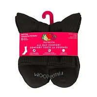 Chaussettes mi-mollet Fruit of the Loom All Day Comfort pour femme, tailles 35-41 (lot de 6) Chaussettes douces et respirantes, confort total.