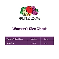 Chaussettes mi-mollet Fruit of the Loom All Day Comfort pour femme, tailles 35-41 (lot de 6) Chaussettes douces et respirantes, confort total.