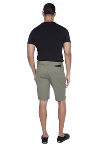 Jeaniologie ™ Men's Belted Rolled-Up  Shorts - Light Olive