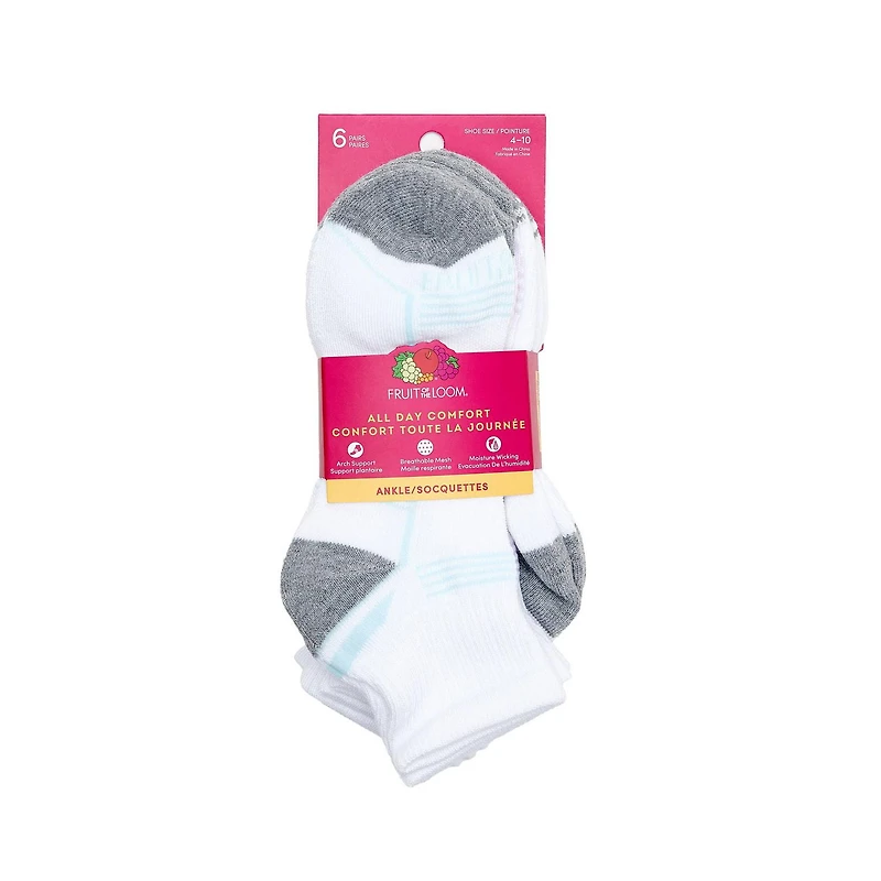 Fruit of the Loom Girls Confort toute la journée Chaussettes Pour Filles