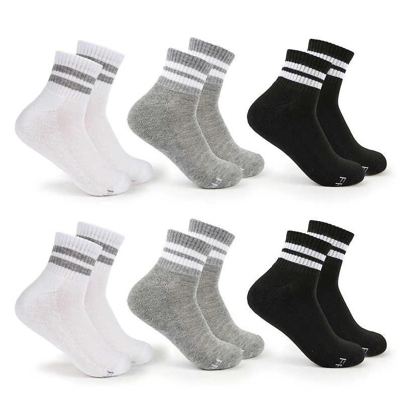 Fruit of the Loom Chaussettes de cheville confort toute la journée (paquet de 6) Les socquettes pour femmes All Day Comfort de Fruit of the Loom sont conçues pour une douceur extrême et un ajustement plus confortable de la salle de sport à la vie quotidienne.