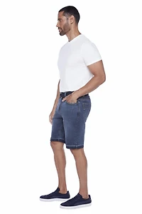 Jeaniologie™ – Short à revers en denim pour homme avec ceinture