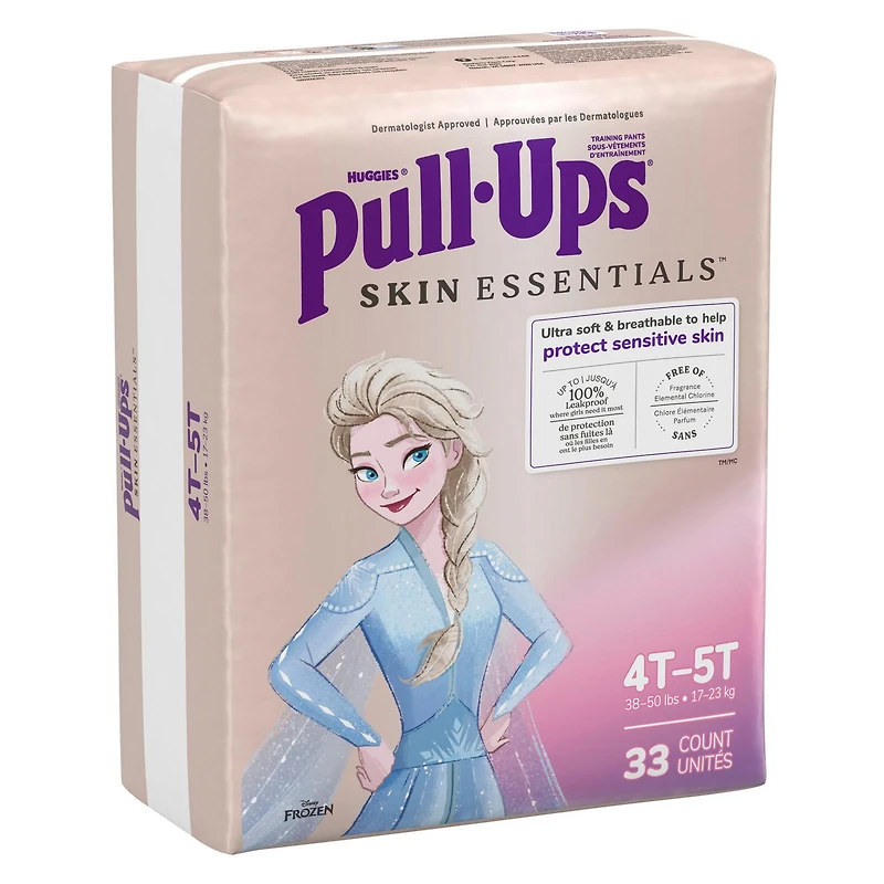 Sous-vêtements d’entraînement Pull-Ups Skin Essentials pour filles, 2T-5T (14 à 18 kg), 99-112 sous-vêtements