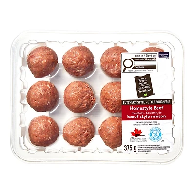 Homestyle Beef Meatballs, Your Fresh Market, 375 g