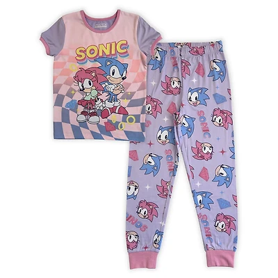 Sonic Ensemble de pyjama 2 pièCe pour fille