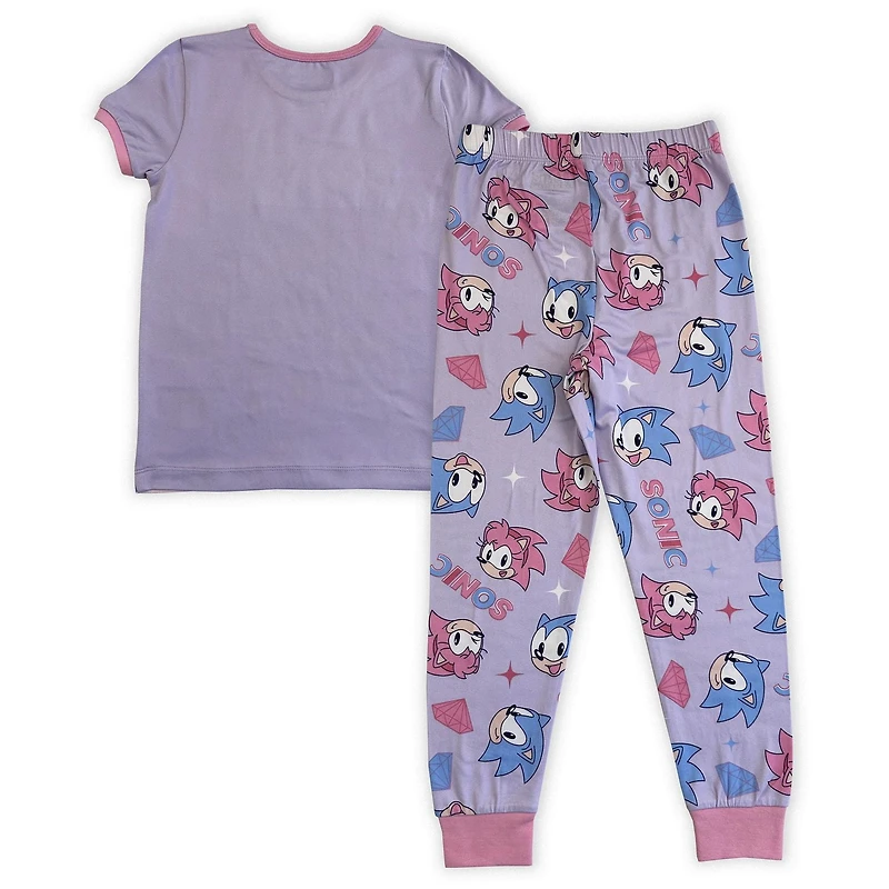 Sonic Ensemble de pyjama 2 pièCe pour fille