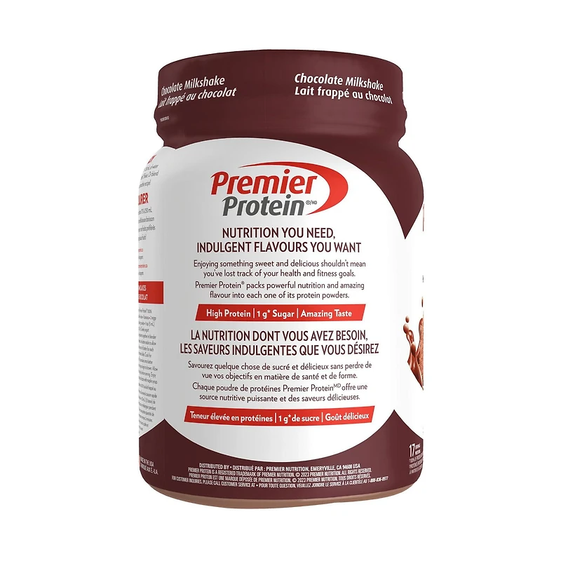 Premier Protein Chocolate Milkshake Protein Powder, 17 serve, 697 grams