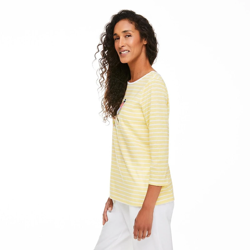 Penmans Women's Printed 3/4 Sleeve Tee