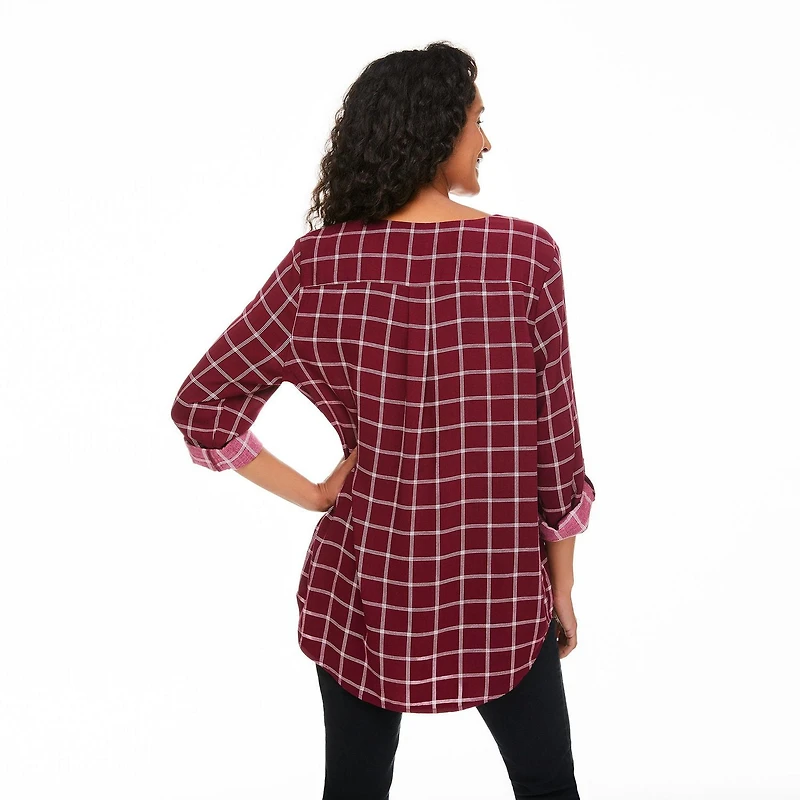 Chemisier avec manches roulées à languette Penmans pour femmes