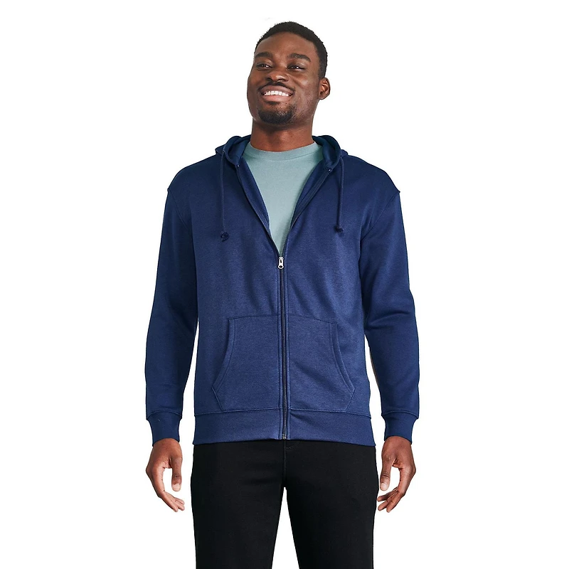 Haut à capuchon zippé sur la longueur George pour hommes Tailles P-2XL