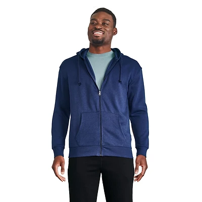 Haut à capuchon zippé sur la longueur George pour hommes Tailles P-2XL