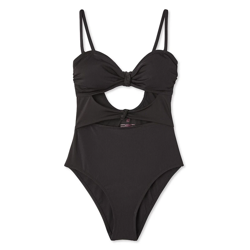 No Boundaries Women's Cut-Out 1-Piece Swimsuit