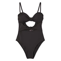 No Boundaries Women's Cut-Out 1-Piece Swimsuit