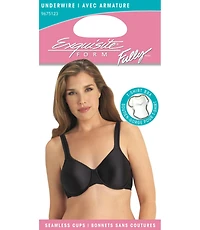 Exquisite Form #9675123 FULLY Full-Support T-Shirt Bra, Seamless Cups, Stretch Satin, Underwire, Sizes 36C - 42DD