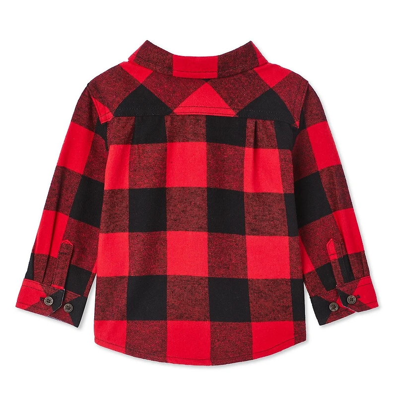Chemise en flanelle Canadiana collection non genrée pour nourrissons Tailles 0-24 mois