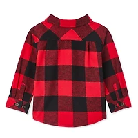 Chemise en flanelle Canadiana collection non genrée pour nourrissons Tailles 0-24 mois