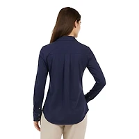 CHAPS-LONG SLEEVE KNIT SHIRT-