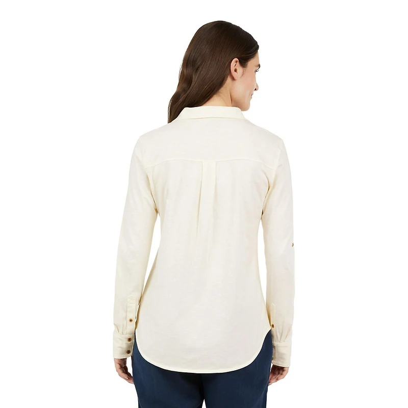 CHAPS-LONG SLEEVE KNIT SHIRT