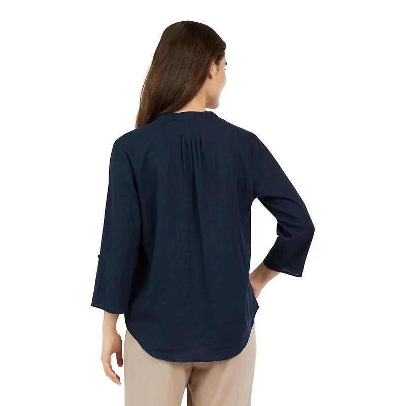 CHAPS-SPLIT NECK TOP