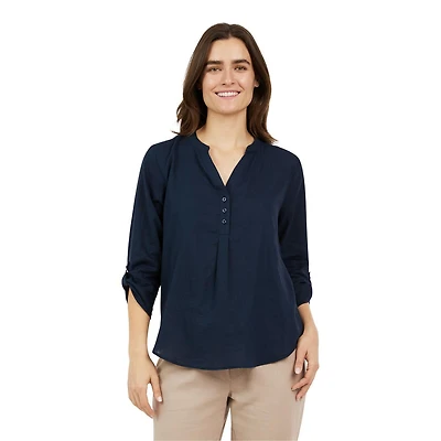 CHAPS-SPLIT NECK TOP