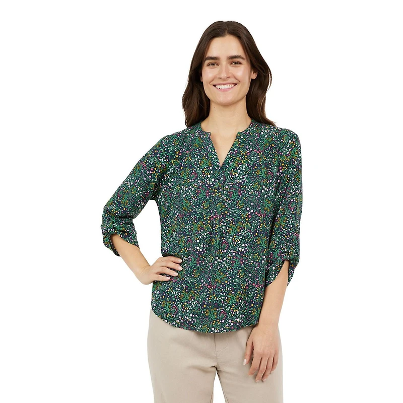 CHAPS-SPLIT NECK TOP