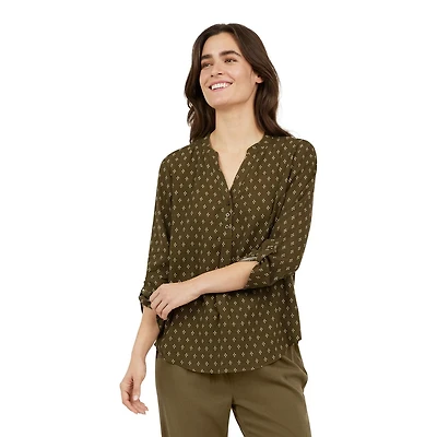 CHAPS-SPLIT NECK TOP
