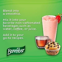 Benefiber Prebiotic Dietary Fibre Powder, Unflavoured, Sugar-Free, Daily Fibre - 125 Servings (500G), Benefiber Powder, 125 Servings