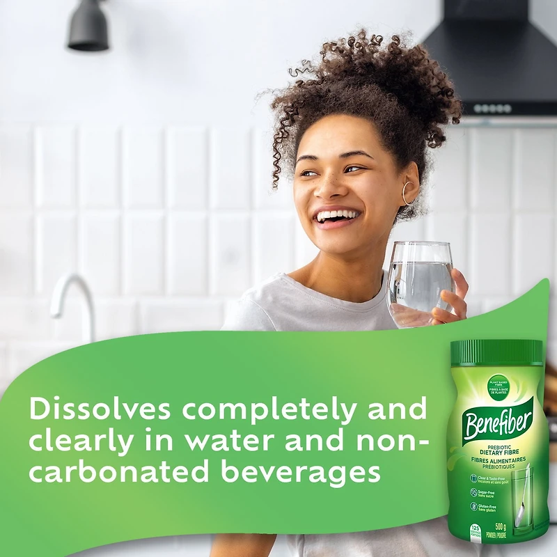 Benefiber Prebiotic Dietary Fibre Powder, Unflavoured, Sugar-Free, Daily Fibre - 125 Servings (500G), Benefiber Powder, 125 Servings