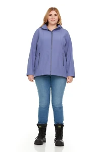 Swiss Tech Women's Plus Hooded Softshell Jacket