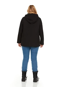 Swiss Tech Women's Plus Hooded Softshell Jacket
